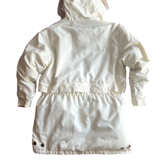 Vintage Woolrich Down Filled Puffer Winter White Coyote Fur Trim L - Picture 2 of 10